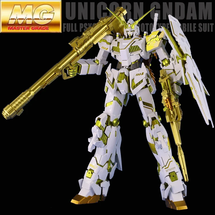 BANDAI MG 1/100 RX 0 единорог GUNDAM 4 стиля гальванические цветные экшн Игрушки фигурки