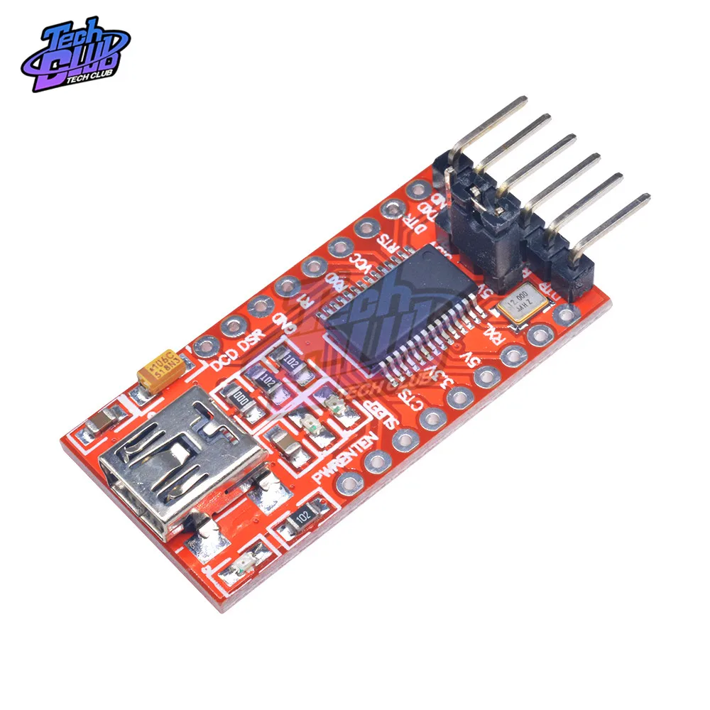 3 В 5 в FTDI Mini USB к TTL Серийный UART Адаптеры модуль порт преобразователь для Arduino Pro PIC DIY