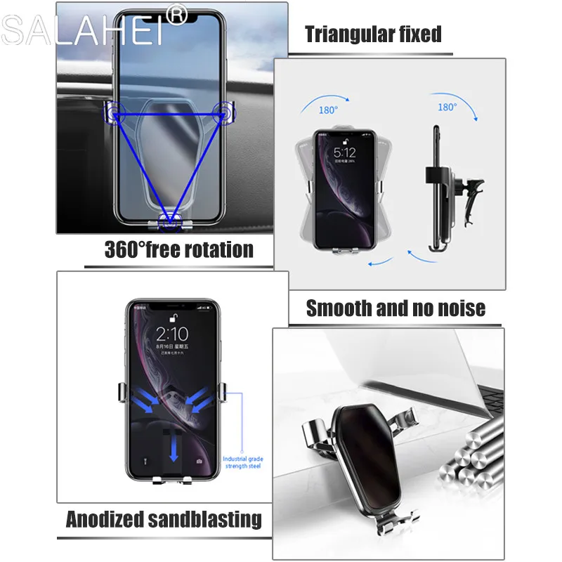 

For Mazda CX5 Gravity Car Mobile Phone Holder Stand No Magnetic GPS Smartphone Air Vent Clip Mount Bracket Support Accessories