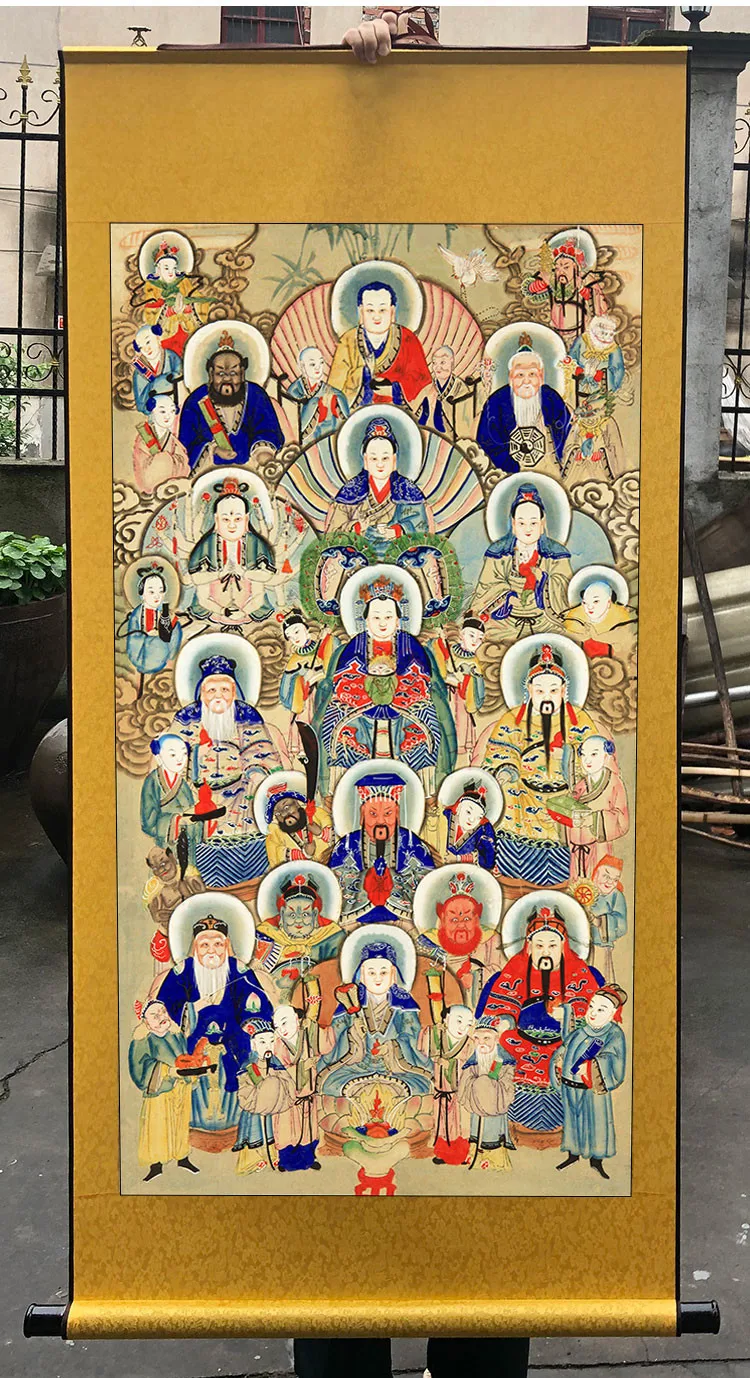 Картины буддистские и Taoist картины с подвесками богов алтаря Декоративные