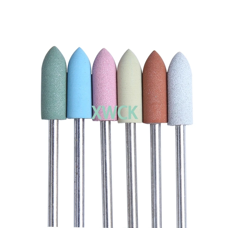 6 намоток Mix-Цвета стоматологическая силиконовая резина для чистки смолы Боры