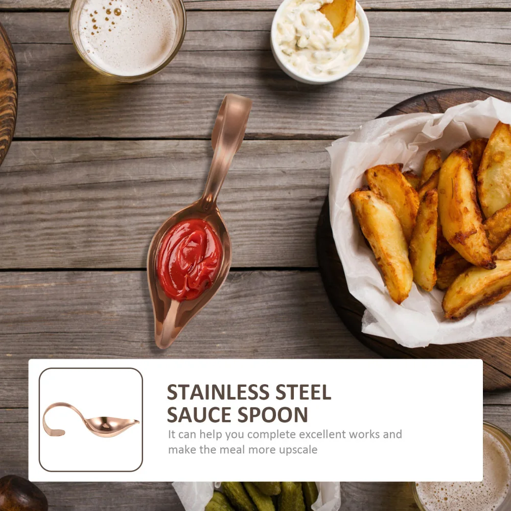 

1pc Dessert Decorating Spoon Stainless Steel Precision Drawing Culinary Spoon