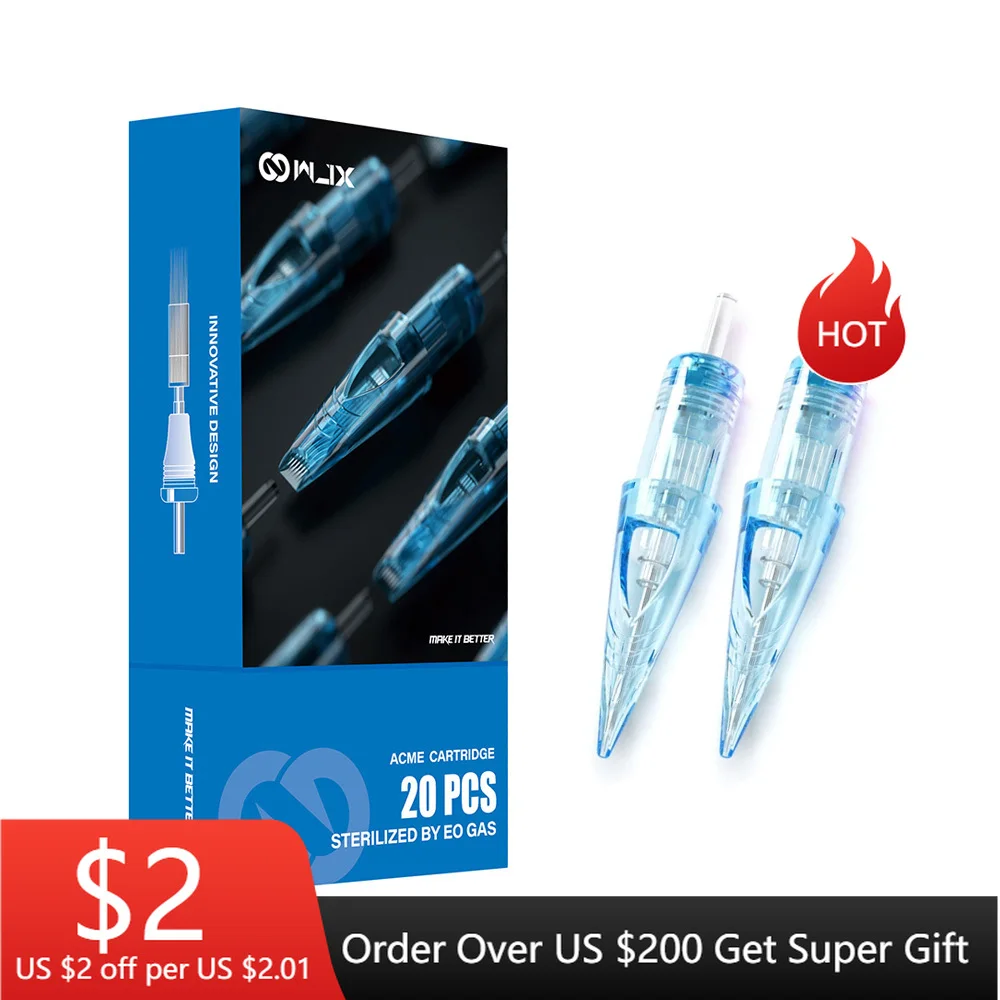 20 шт круглых линий RL стерильные татуировки иглы Wjx картридж для профессиональная