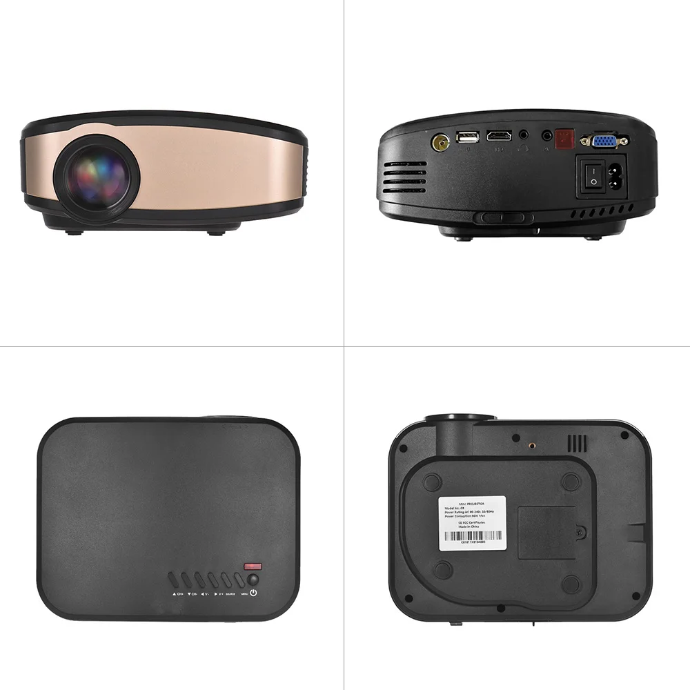 Wifi ЖК проектор светодиодный портативный видео может синхронизировать экран