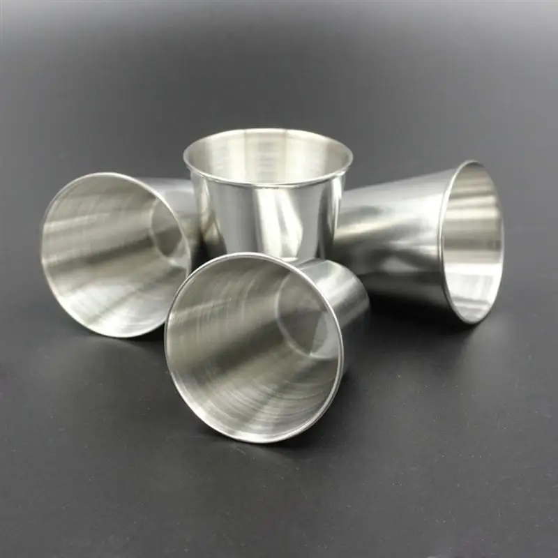

12pcs Liquor Cup Stainless Steel Shot Cups Portable Drinking Tumbler Spirits Cup Wine Cups Sauce Holder For Home (70/30/45ml)