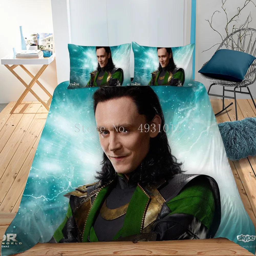 

Movie Characters Loki Bedding Sets Europe/US/UK Size Quilt Bed Cover Duvet Cover Pillow Case 3 Pieces Sets Kids Adult Size