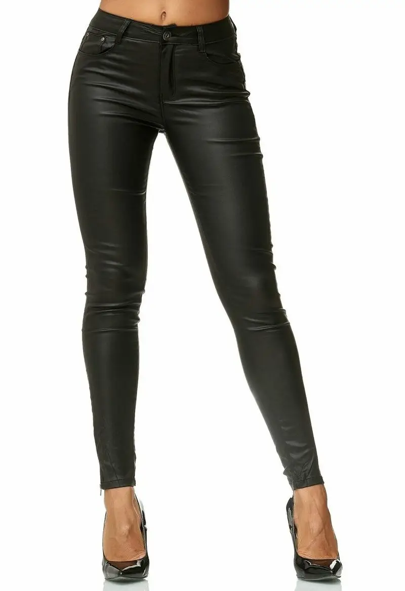 ZOGAA Women Faux Leather Pants Ladies Sexy Skinny Solid Slim Fit PU Trousers Female Leggings Push Up 2019 Brand | Женская одежда