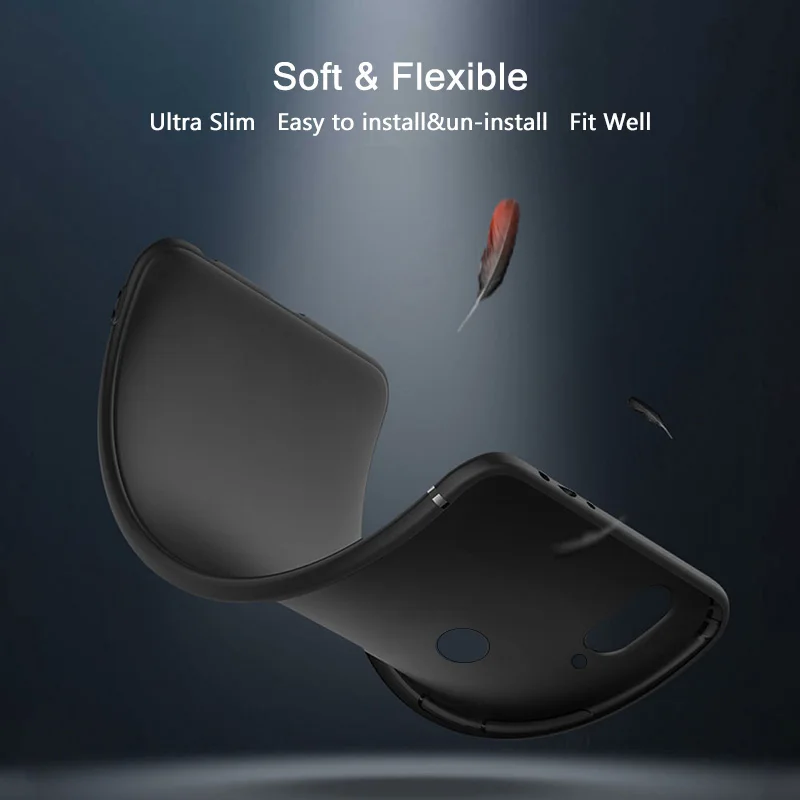 Простой чехол для Meizu Note 9 противоударный ультра-тонкий матовый из ТПУ с мягкой