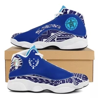 new polynesian samoa tribal style running shoes custom ball sports team logo mens basketball sports shoes