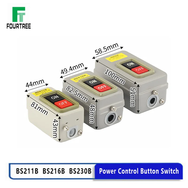 Кнопка управления питанием промышленная Бытовая Трехфазная кнопка запуска