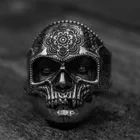 Мужское кольцо в стиле панк, роскошное кольцо с принтом локомотивного черепа в стиле ретро, подарок на день рождения, 2021