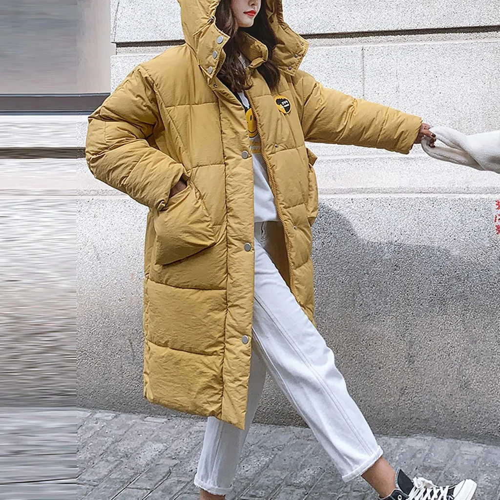 manteau femme winter coat Women Winter Dinosaur Print Hooded Pocket Long Sleeve Coat abrigos mujer invierno