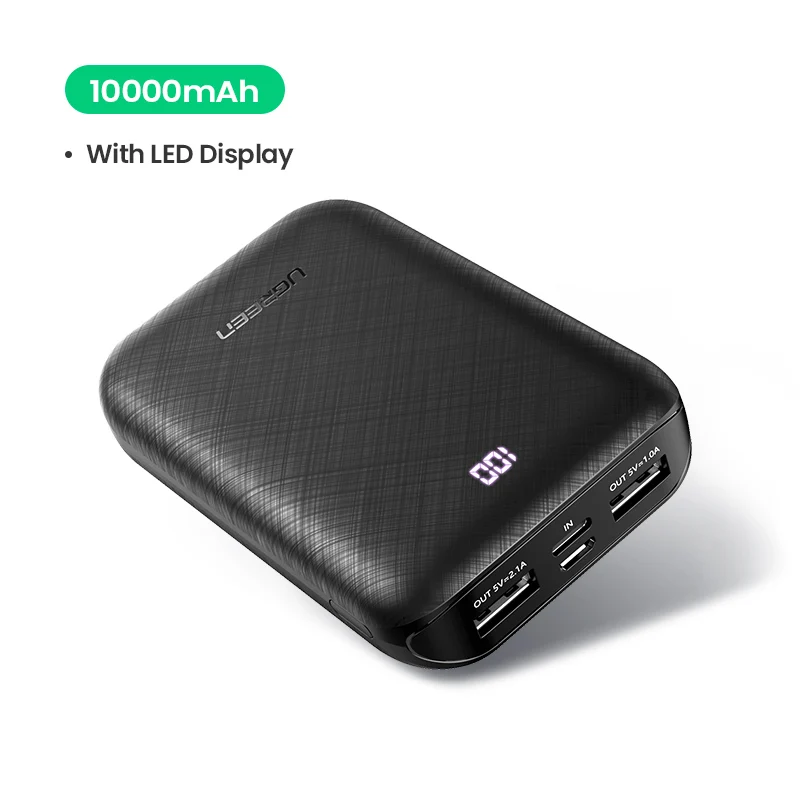 Золотой Ugreen power Bank 10000 мАч портативное зарядное устройство Внешняя батарея для мобильного телефона быстрое зарядное устройство для Xiaomi samsung S10 Mini power bank - Цвет: Золотой