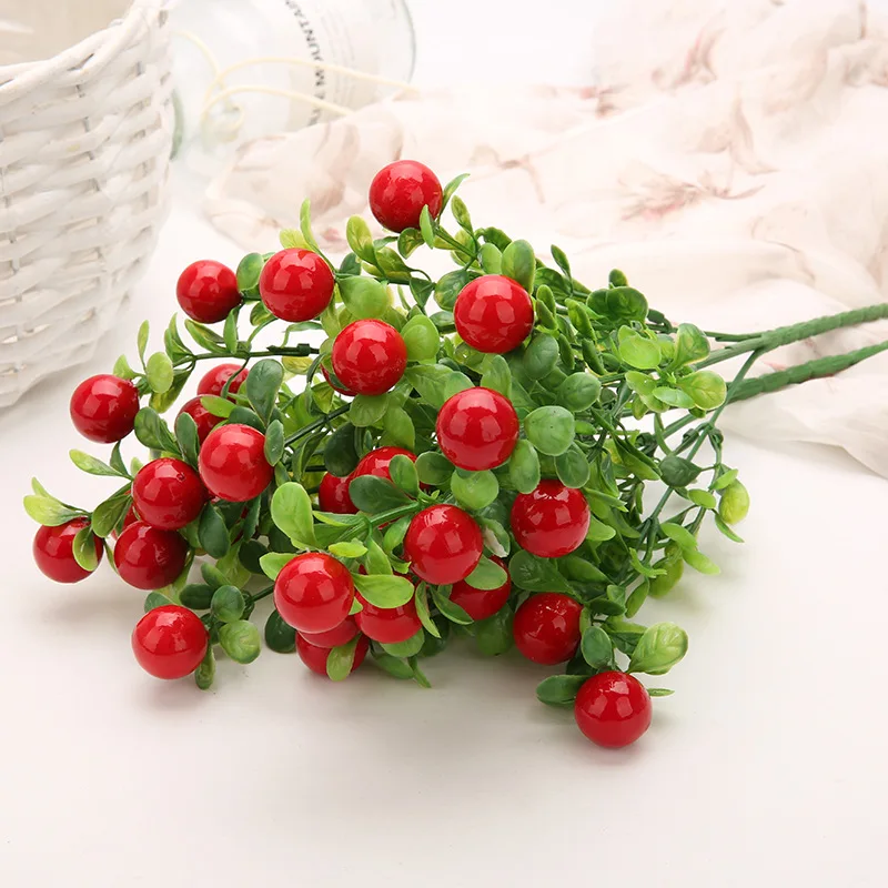 

Simulation Green Plant Artificial Wedding Decoration Home Decor Chili Fruits Bunches Landscape Plant 35FP18