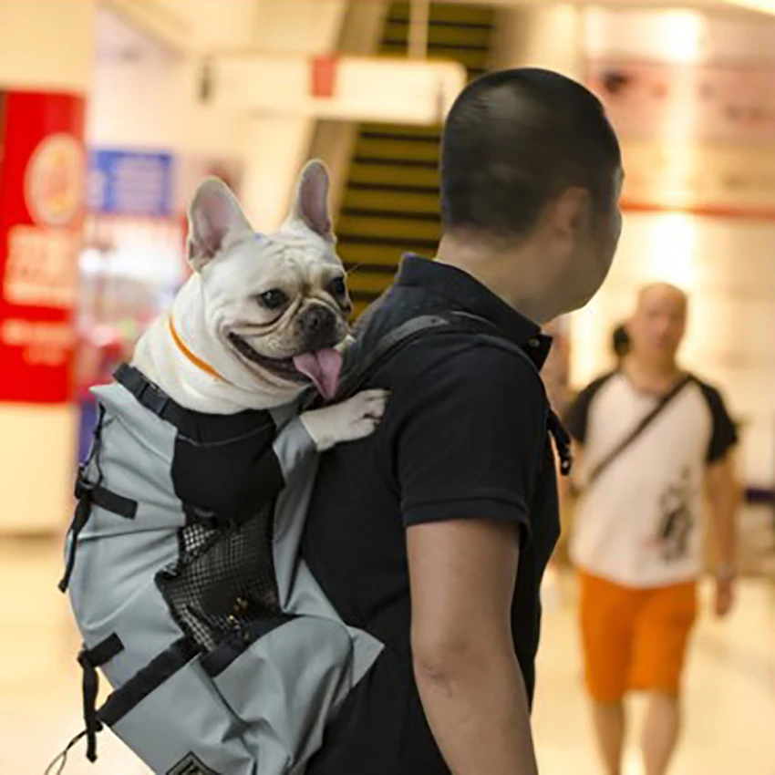 

Pets Shoulder Bag Backpack Breathable Dog Carrier Bags for Hiking Travel Outdoor Portable Puppy Mesh Pack S-XL