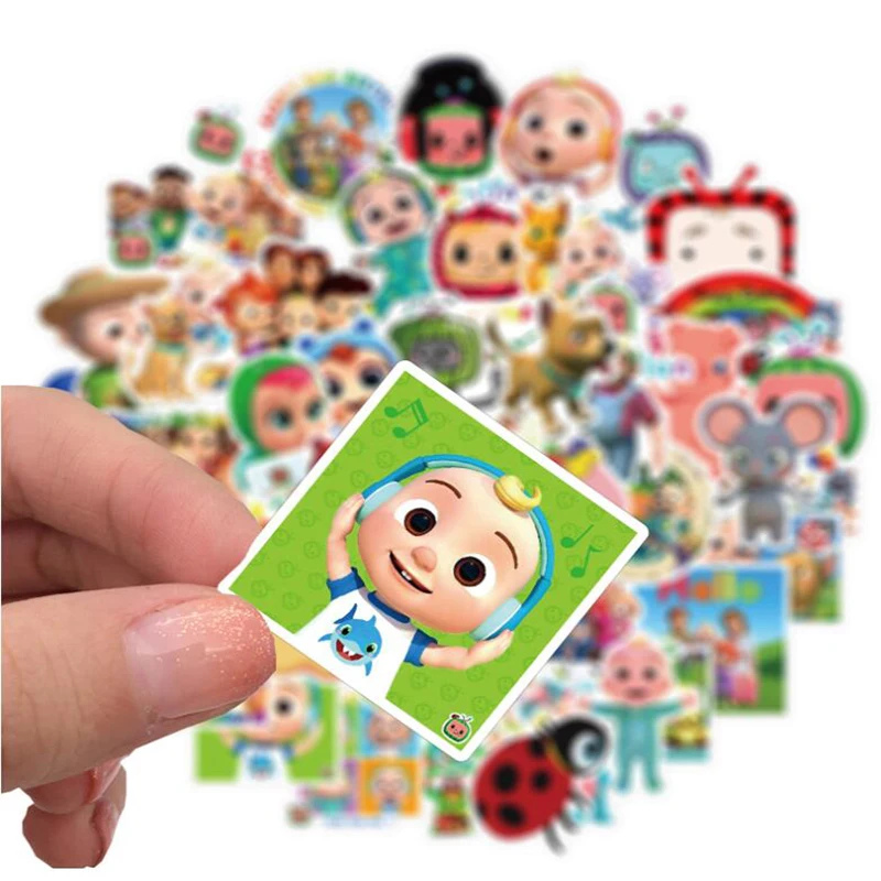 

10/50pcs/lot Cartoon Cocomelon Enlightenment Nursery Rhymes For Laptop Refrigerator Skateboard Notebook Laptop Toy Sticker