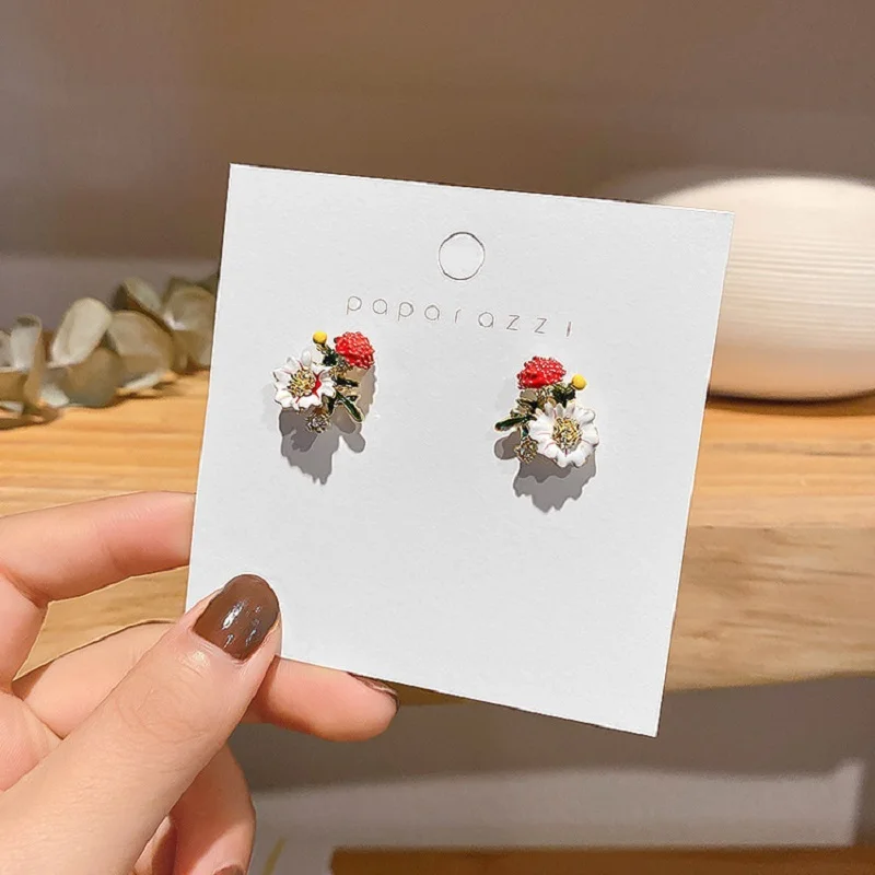 Женские винтажные серьги-гвоздики Exknl вечерние серьги в стиле бохо с цветком и