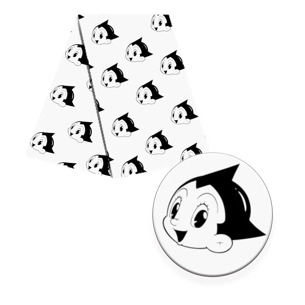 Полиэфирная хлопчатобумажная ткань дизайнерская с принтом для мультяшного