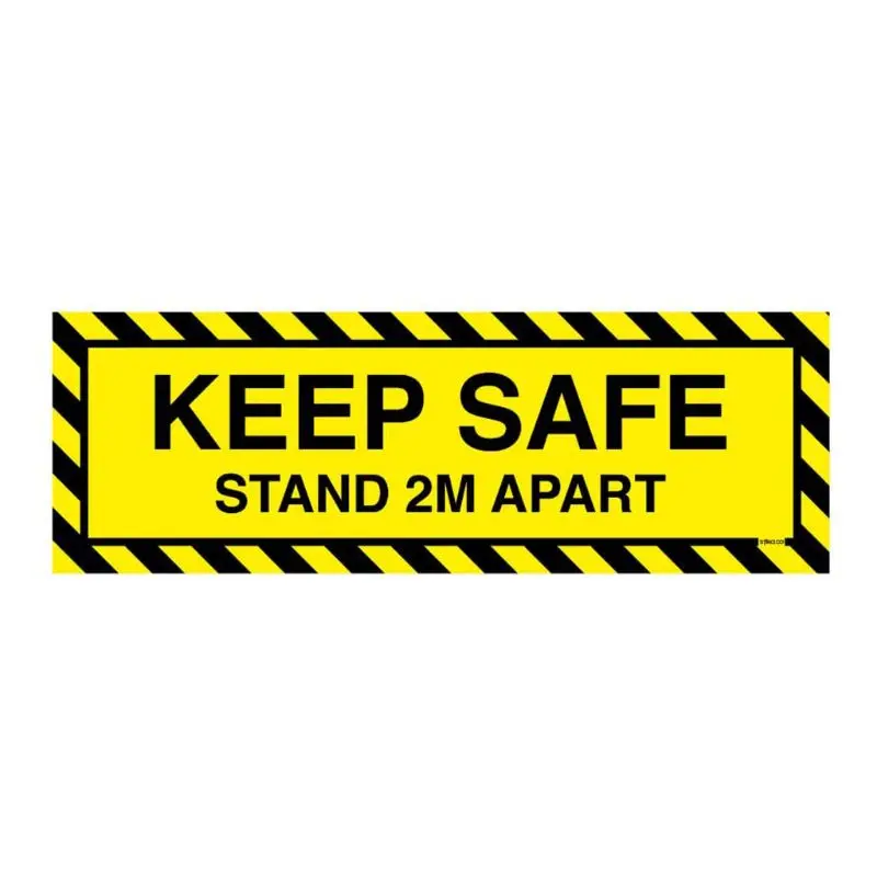 

5PCS Keep Safe Stand 2M Apart Stickers for Bus Station Social Distance Marker N84A