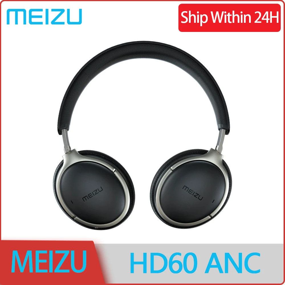 MEIZU HD60 ANC Bluetooth Wireless Headphones Type C Gaming Headset Audiophile Sleep Headset Active Noise Cancelling Headphone