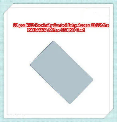 

50pcs RFID Proximity Control Entry Access 13.56Mhz ISO14443A MF S50 ISO Card