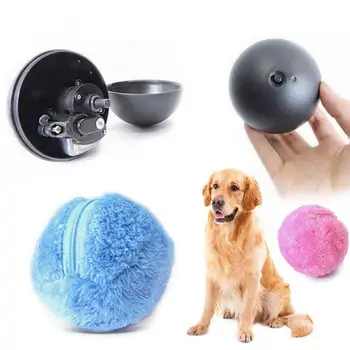 5Pcs/Set New Pet Magic Roller Ball Toy Automatic Roller Plush Ball Magic Ball Dog Cat Pet Electric Toy Interactive Pet Toys 1