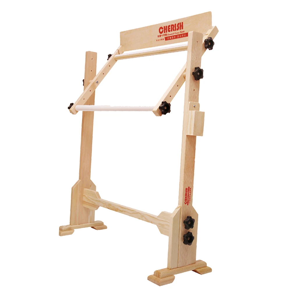 

Wooden Embroidery Hoop Adjustable Desktop Stand Cross Stitch Rack Frames Rings for Adults Mother Beginners DIY Needlwwork