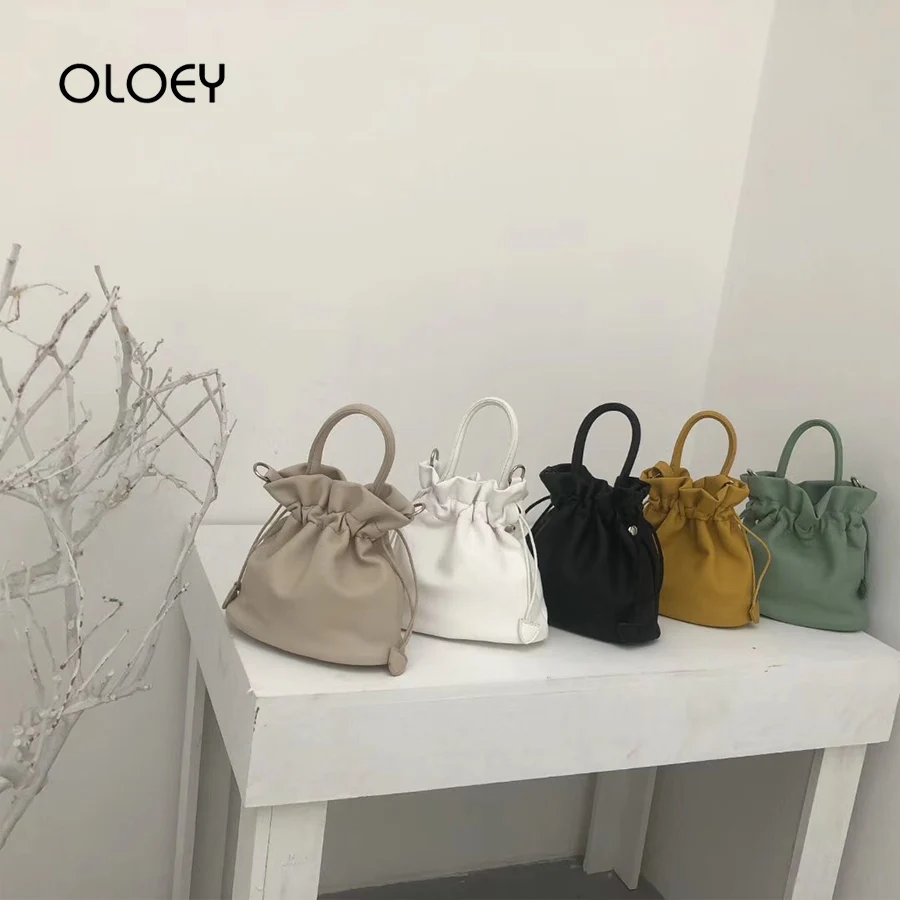 Винтажная модная сумка ведро на шнурке роскошные сумки женские дизайнерская