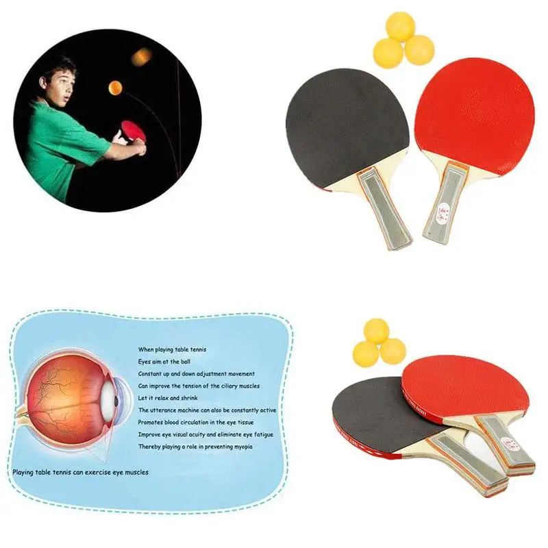 2 ракетки 3 мяча профессиональные Углеродные волокна Настольный теннис прыщи-в