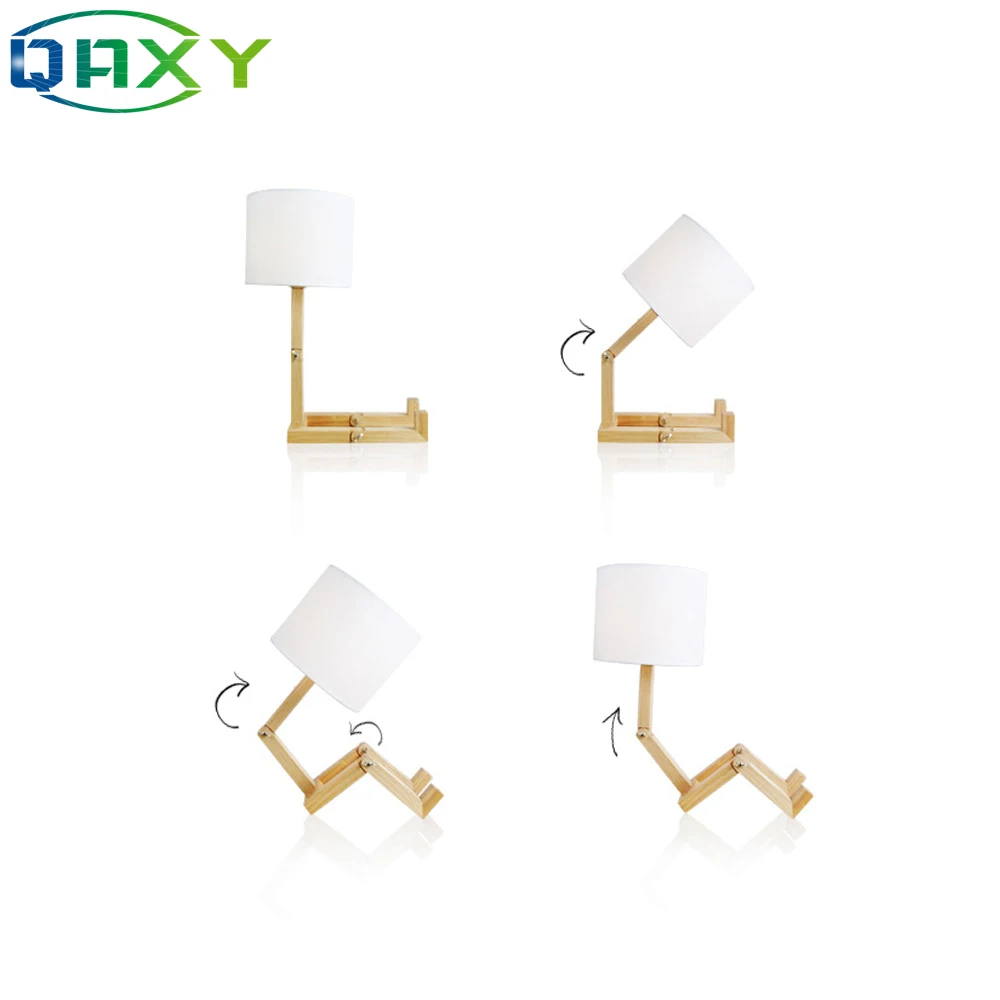 В комплекте с светодиодный лампы Крытый деревянный Новинка Настольная лампа