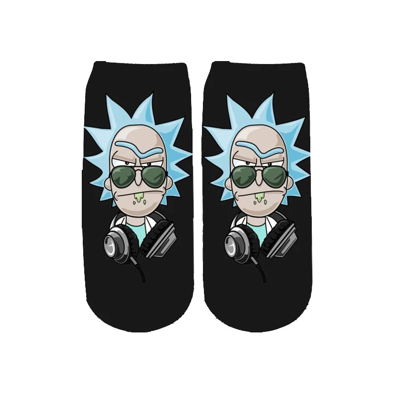 16 Новейшие Rick and Morty 3D печатных мультфильм милые короткие носки для мужчин женщин harajuku корейские носки RS-001 - Цвет: 16