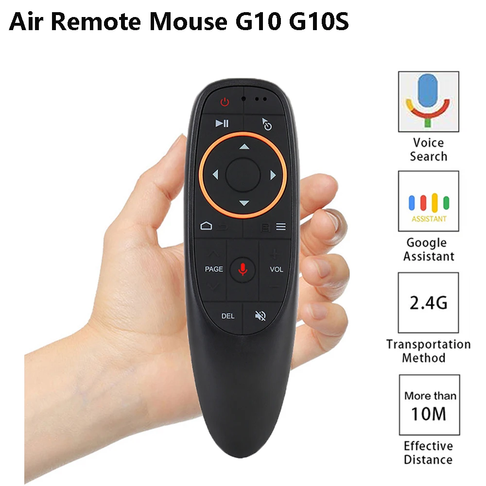 Android TV Box G10 Голосовая воздушная мышь Поддержка Googel голосовой поиск и помощник Linux
