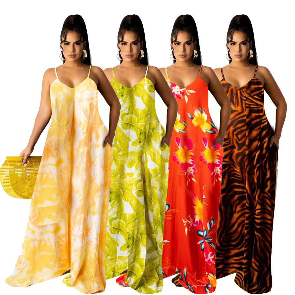 

Женское платье с цветочным принтом, летнее облегающее цельное платье средней длины на бретелях без рукавов