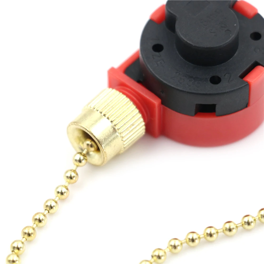 1pcs High Quality Durable ZE-268S1 Switch for Home Ceiling Fan Light Lamp Replacement Parts Pull Chain Control Switches Red |