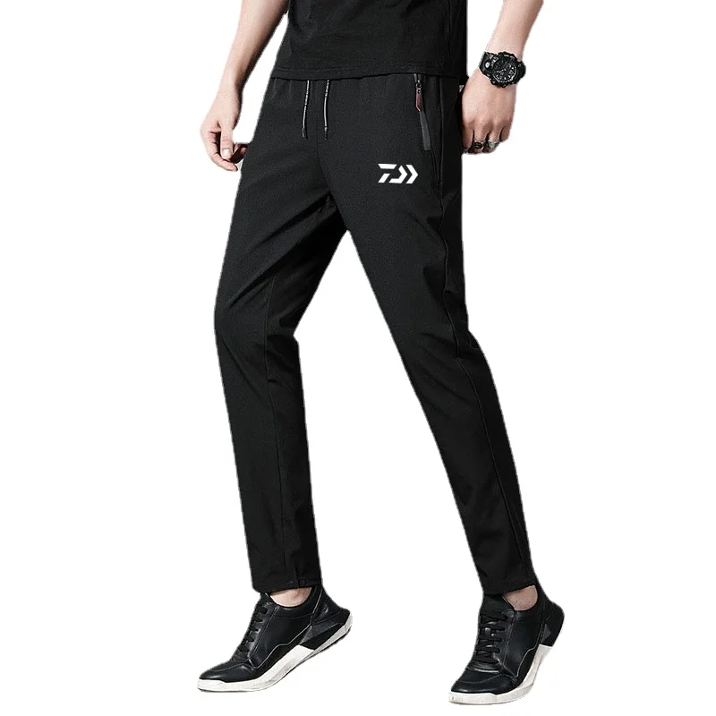 

Daiwa Autumn Winter Thickened Mens Casual Sports Trousers Shimanos Fashion Elastic Loose Solid Versatile Rope Straight Pants