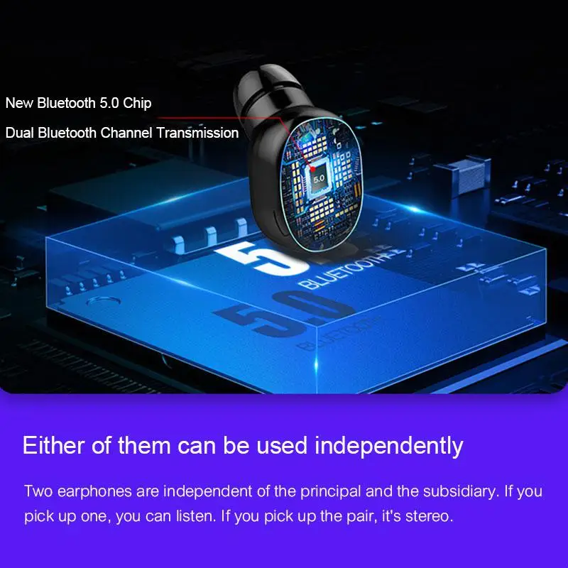 Беспроводные наушники DishyKooker TWS bluetooth со светодиодным дисплеем стереозвук с