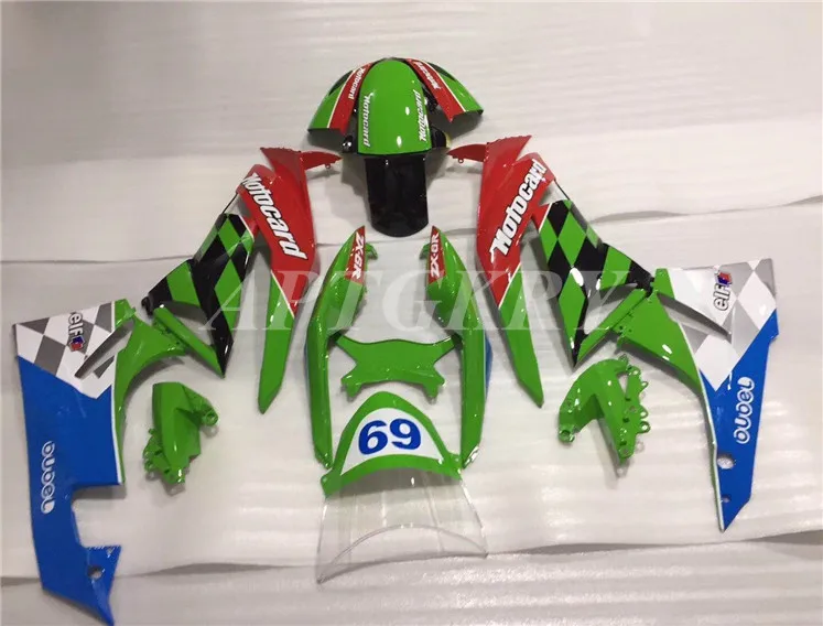 

4 Gifts New ABS fairing kit Fit for Kawasaki ZX6R 2009 2010 2011 2012 fairings ZX-6R 09 10 11 12 Ninja 636 Custom Red Green