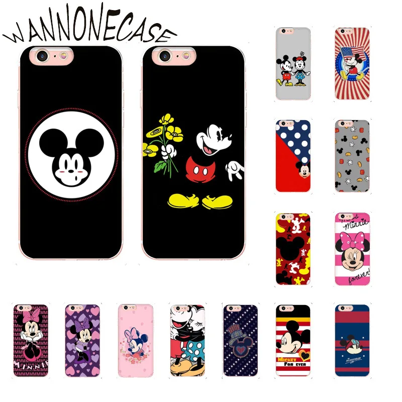 WANNONECASE мультяшный Микки Маус Минни Новинка чехол для телефона Fundas iPhone 8 7 6 6S Plus X XS