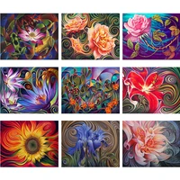 diamond painting 5d portrait diy flower cross stitch full square round drill embroidery colorful handmade home room wall decor