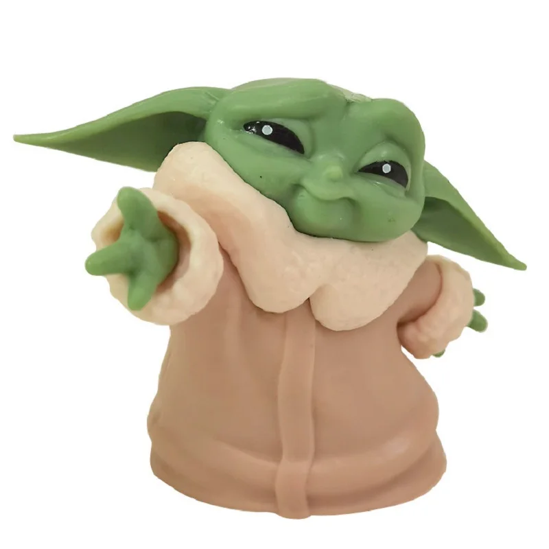 

Hot Sale 6 Pieces/Set Of 5-6CmSacred Baby Yoda Animal Movable Doll Doll Model Toy Star Wars Figuras Children's Birthday Gift Toy