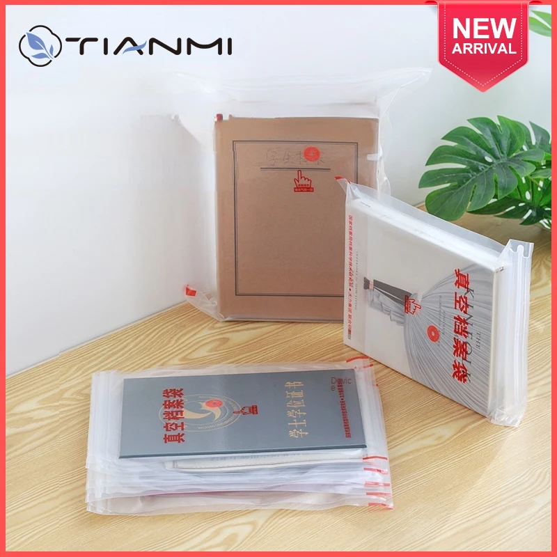 

Пластиковый повторно закрывающийся прозрачный пакет для файлов TIANMI, бытовой информационный пакет, утолщенный пакет для файлов, водонепрон...