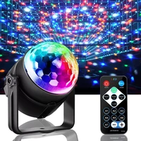 colorful rotation stage laser light led small magic ball remote control disco ball dj party ktv christmas wedding sound lamp