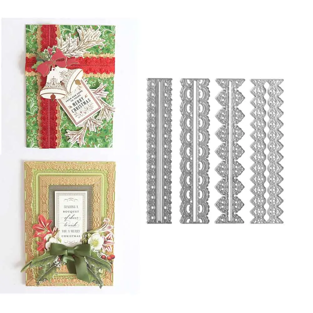 

Hot Sale 2021 Arrival New 3d Ruffle Stripe Lace Metal Cutting Dies Diary Decoration Scrapbook Paper-cut Crafts Diy Greeting Card