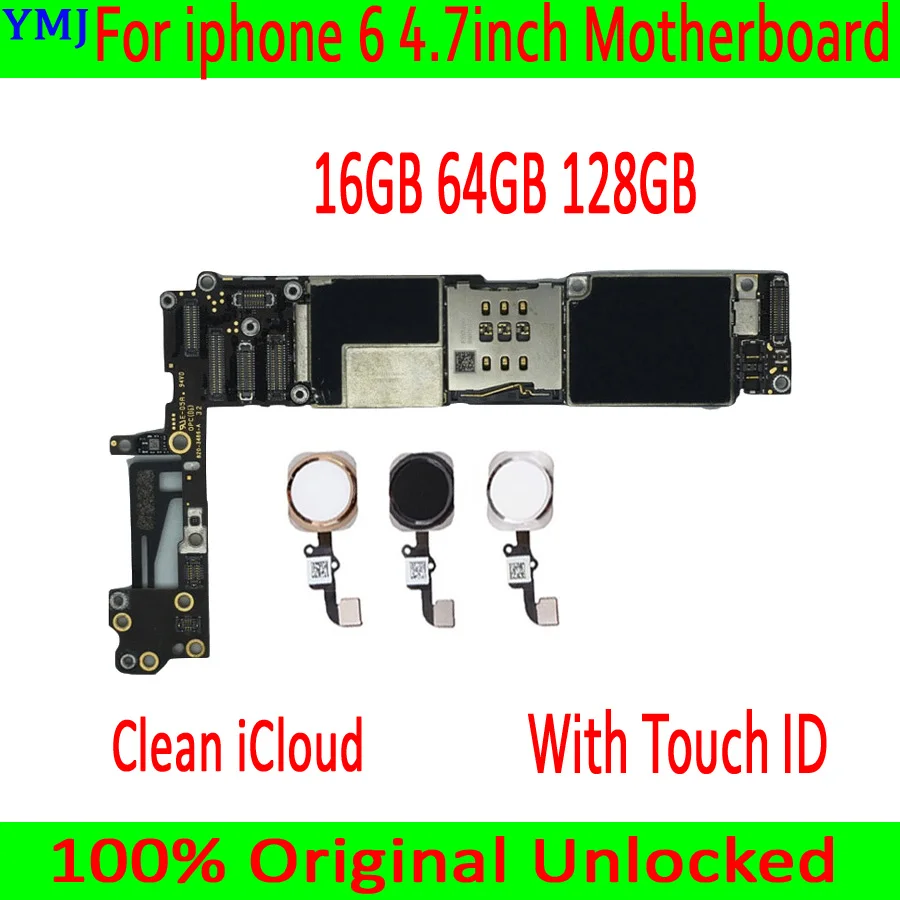 Материнская плата 4 7 дюйма для iphone 6 черная/белая/золотая с/без Touch ID 100% оригинал