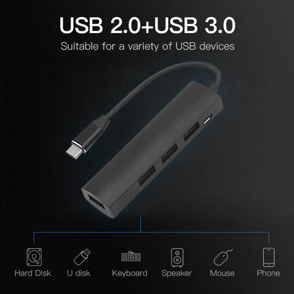 

Адаптер из сплава, четыре в одном, Φ, Usb 3,0, Type-c, конвертер для ПК, компьютера, жесткого диска, клавиатуры, динамика, мыши, U-диска