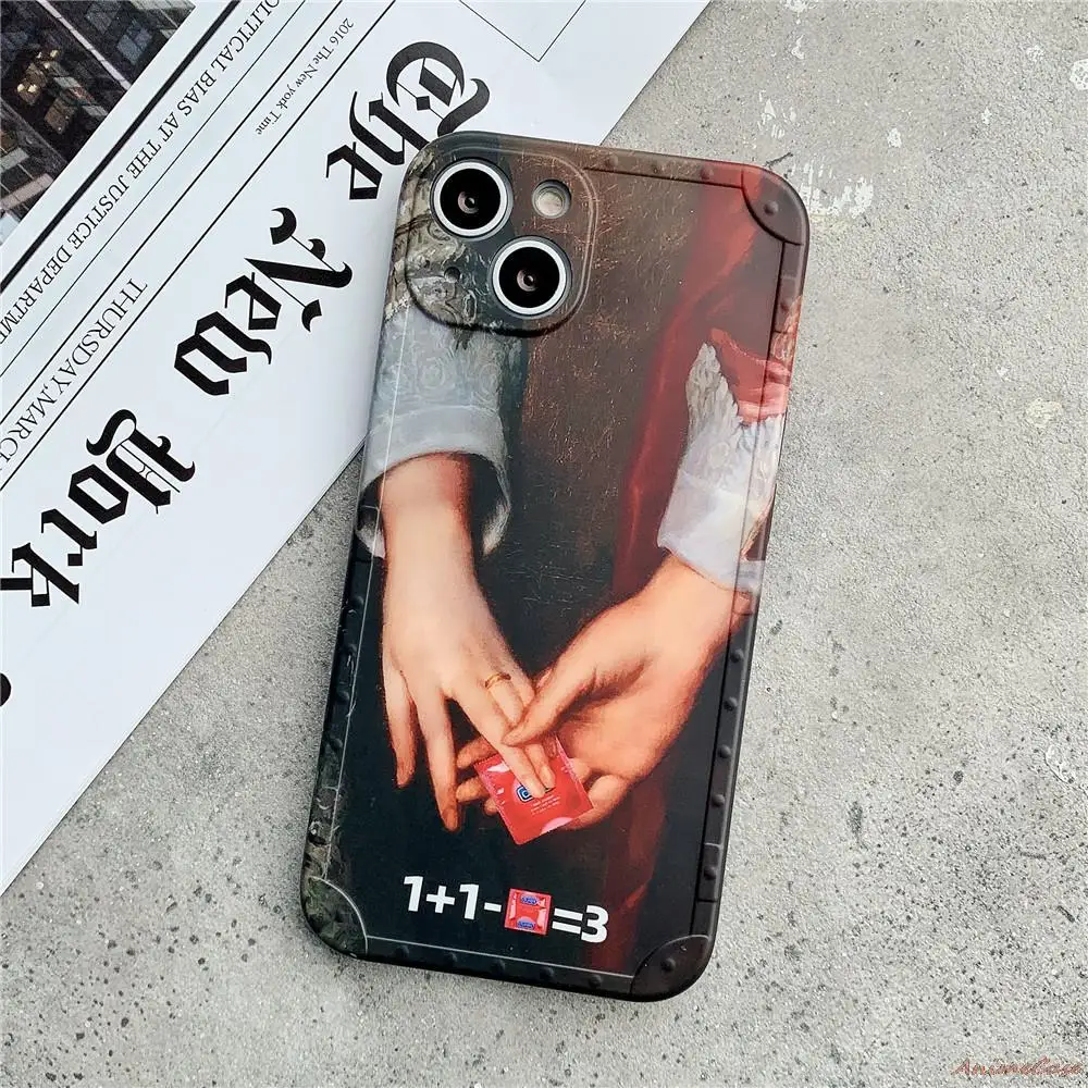 1 + 1-Durex = 3 чехол для телефона с надписью True love iPhone 13 12 11 Pro X XS Max XR 7 8 Plus защитный Ins