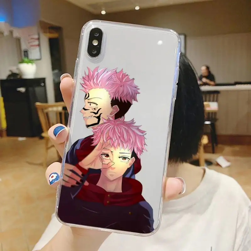 

Jujutsu Kaisen Anime Gojo Satoru Phone Case Transparent soft For iphone 5 5s 5c se 6 6s 7 8 11 12 plus mini x xs xr pro max