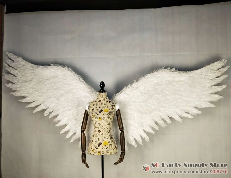 Большие Перья крылья фотография дисплей бар Свадебные украшения креативный