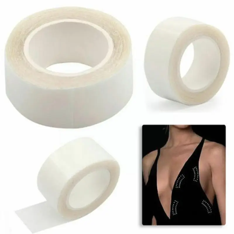 

3/5 Meters Double Sided Adhesive Safe Body Tape Clothing For Intimates Dress Bra Strip Cloth Clear Lingerie Waterproof Tape J7U5