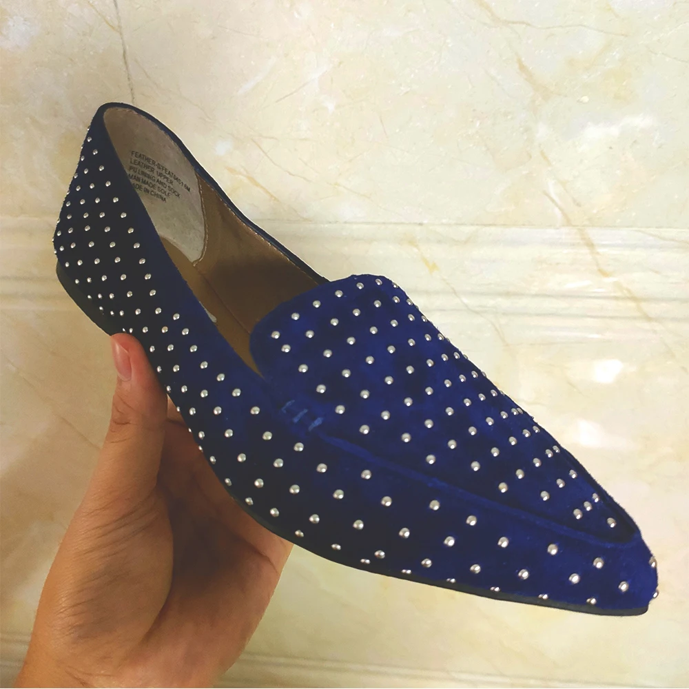 Женская кожаная повседневная обувь на плоской подошве CHUQING с острым носком